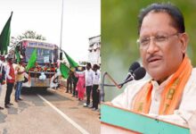 दूरस्थ ग्रामों में मुख्यमंत्री ग्रामीण बस योजना शुरू, जशपुर के तीन रूट की बसों को दिखाई हरी झंडी