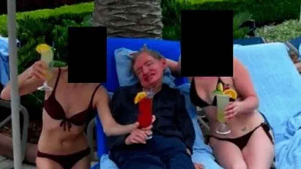 एपस्टीन फाइल में नया खुलासा: बिकिनी पहनी महिलाओं के बीच दिखे स्टीफन हॉकिंग, तस्वीर से मचा बवाल