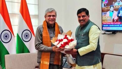 मुख्यमंत्री डॉ. यादव ने नई दिल्ली में केंद्रीय रेल मंत्री श्री वैष्णव से की सौजन्य भेंट