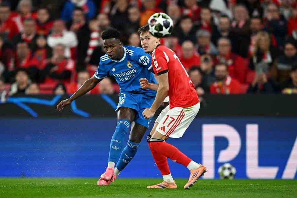 विनीसियस का जलवा बरकरार, रियल मैड्रिड ने बेनफिका को हराकर प्री-क्वार्टर फाइनल में एंट्री