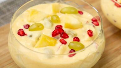 ट्राय करें केसर वाला टेस्टी फ्रूट कस्टर्ड