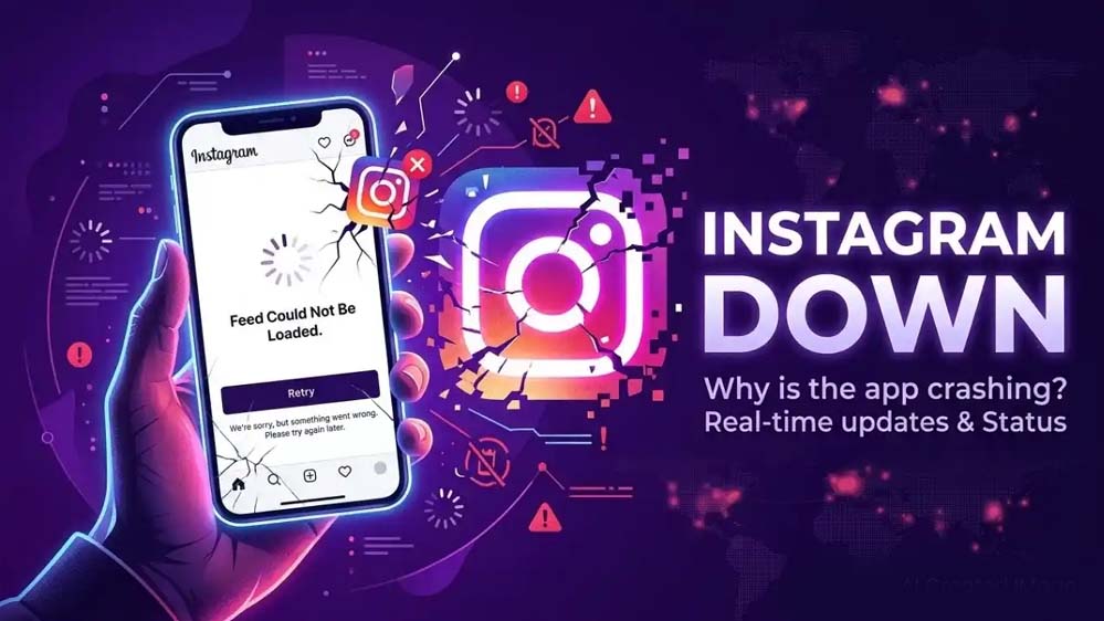 Instagram हुआ डाउन, ऐप और वेबसाइट पर दिखी दिक्कत, हजारों यूजर्स ने की शिकायत