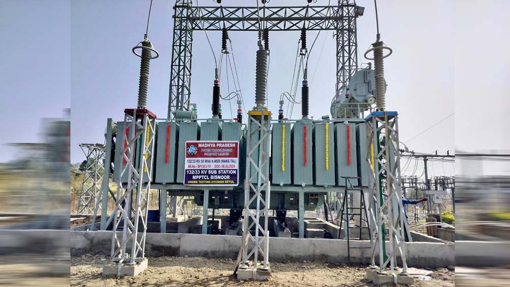 एमपी ट्रांसको ने बिसनूर सब स्टेशन में स्थापित किया 50 एमव्हीए क्षमता का अतिरिक्त पॉवर ट्रांसफार्मर