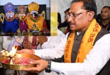 मुख्यमंत्री  विष्णु देव साय ने जगन्नाथ मंदिर में की पूजा-अर्चना