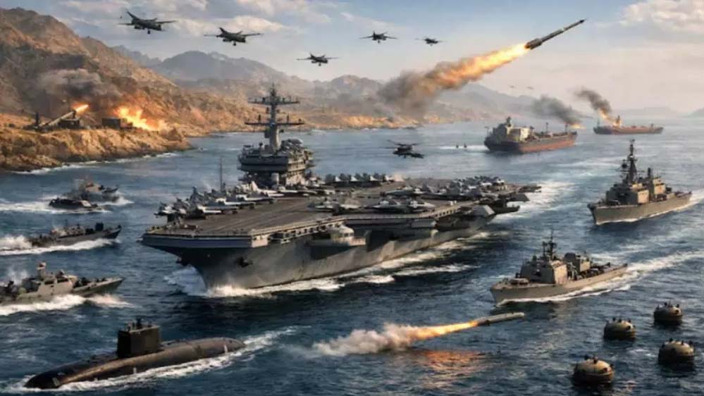 अमेरिका ने गिराया 23 क्विंटल का बम, होर्मुज दरवाजे पर ईरानी मिसाइल भंडार पर हमला