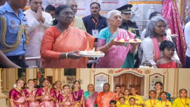 राष्ट्रपति द्रौपदी मुर्मु ने इस्कॉन और प्रेम मंदिर में की पूजा-अर्चना