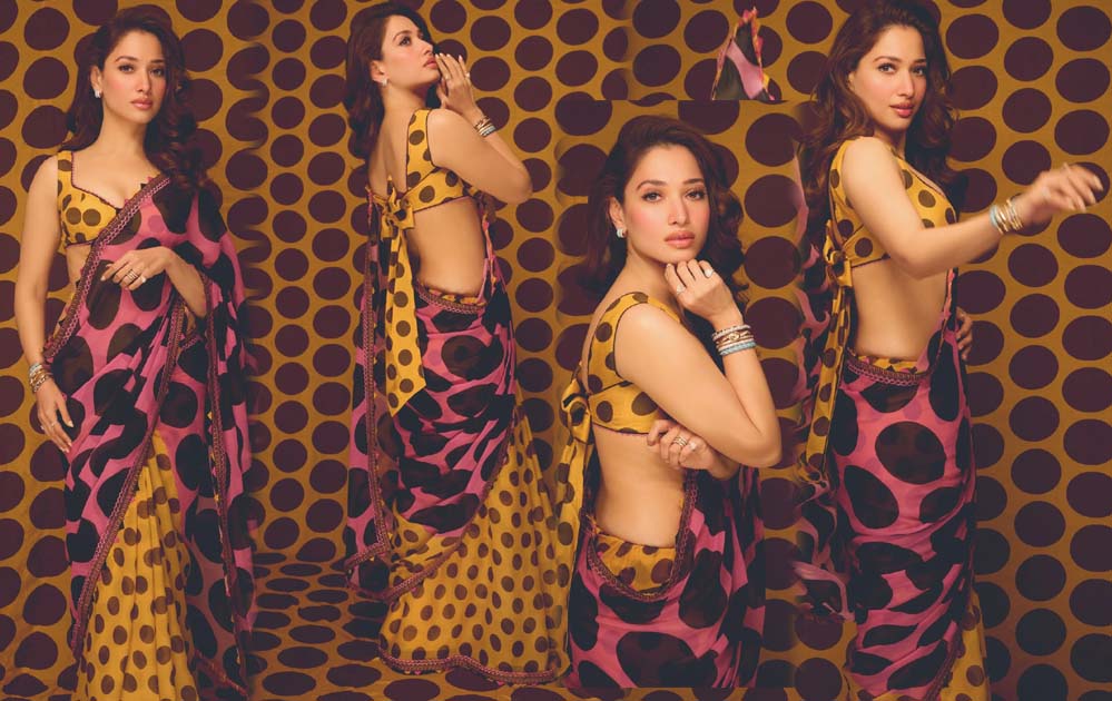 पोल्का डॉट साड़ी में तमन्ना ने दिखाया कमाल, ब्लाउज ने 70 के दशक के ग्लैमर को नया रूप दिया पोल्का डॉट साड़ी में तमन्ना ने दिखाया कमाल, ब्लाउज ने 70 के दशक के ग्लैमर को नया रूप दिया