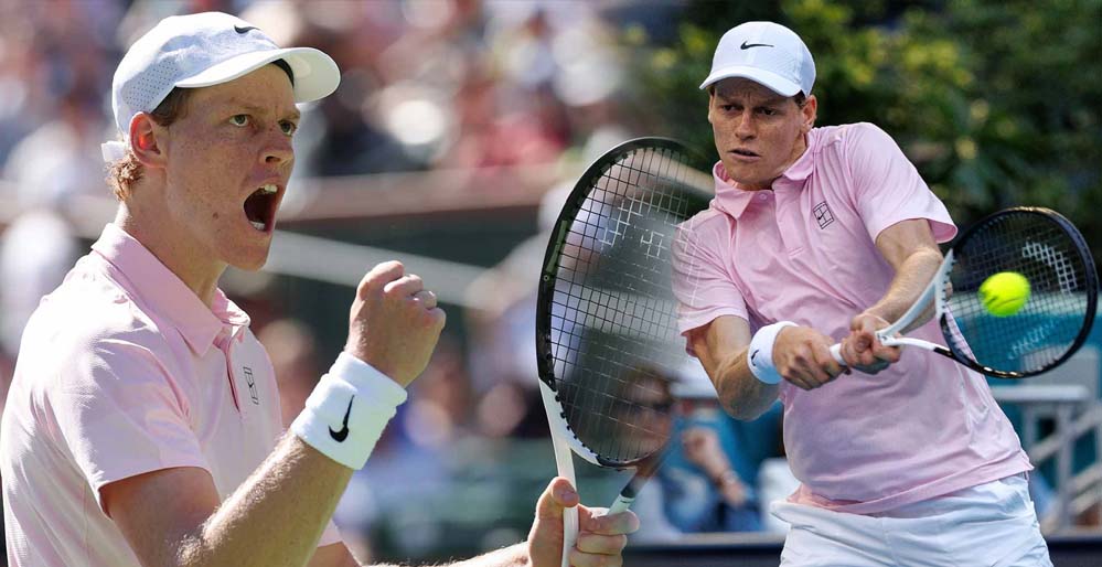 सिनर मियामी ओपन के क्वार्टर फाइनल में : 28 सेट जीतकर बना रिकॉर्ड, 2-5 से पिछड़ने के बाद की शानदार वापसी सिनर मियामी ओपन के क्वार्टर फाइनल में : 28 सेट जीतकर बना रिकॉर्ड, 2-5 से पिछड़ने के बाद की शानदार वापसी