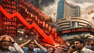 ट्रंप की धमकी का असर: खुलते ही बाजार में 8 लाख करोड़ डूबे, सेंसेक्स 1800 अंक लुढ़का