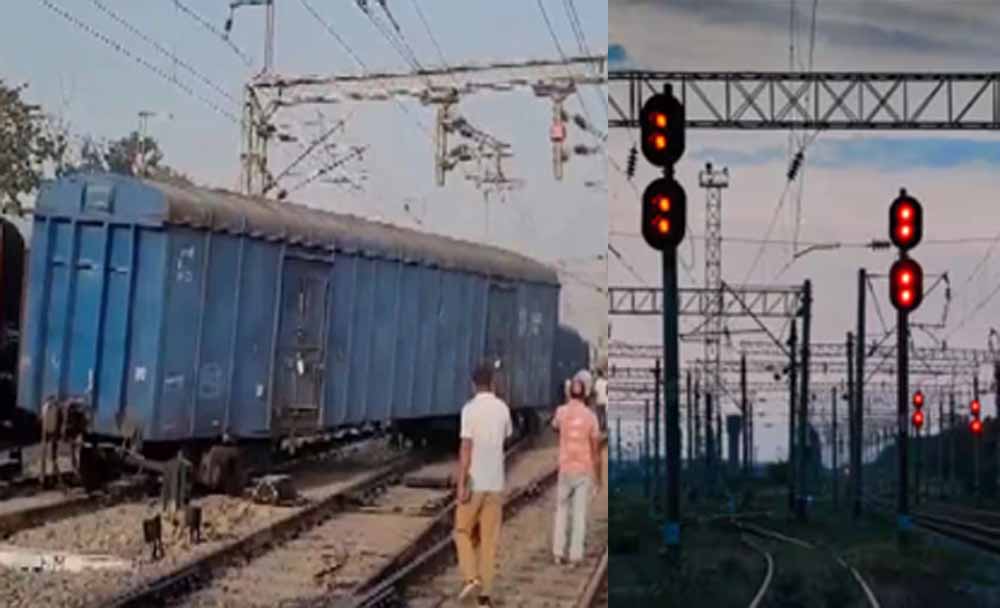 पटरी से गिरे मालगाड़ी के 9 वैगन, बिलासपुर रेल मंडल के खराब सिग्नल सिस्टम के कारण हादसा
