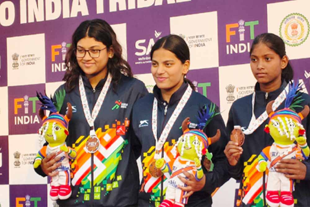 खेलो इंडिया ट्राइबल गेम्स: छत्तीसगढ़ को 1 सिल्वर, 2 ब्रॉन्ज; कर्नाटक 10 गोल्ड के साथ टॉप पर
