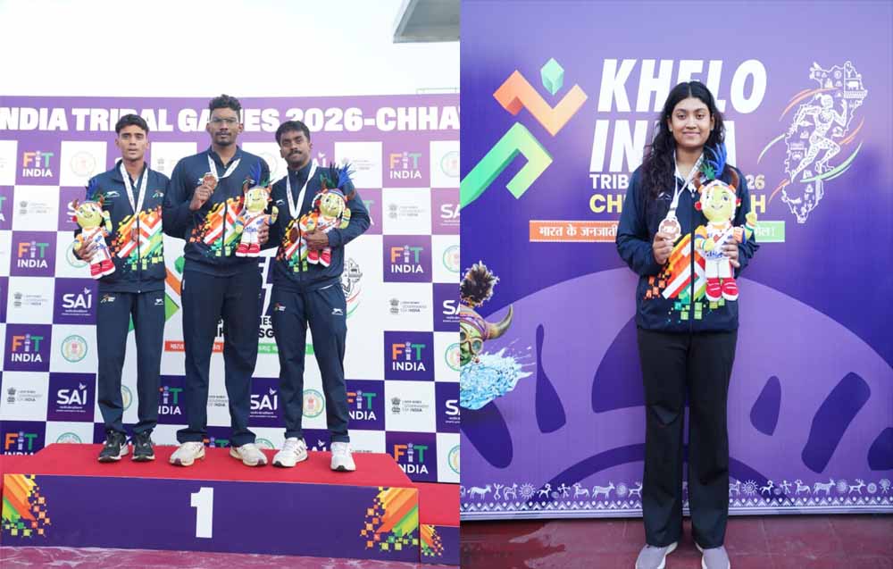 खेलो इंडिया ट्राइबल गेम्स (तीसरा दिन)रू कर्नाटक का दबदबा कायम मणिकांता एल बने स्टार