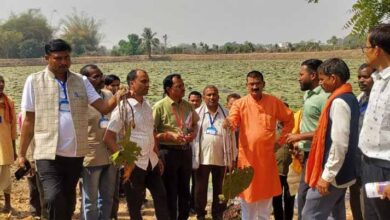 मध्यप्रदेश के किसानों का ग्राम लिंगाडीह आरंग में मखाना खेती भ्रमण एवं प्रशिक्षण संपन्न