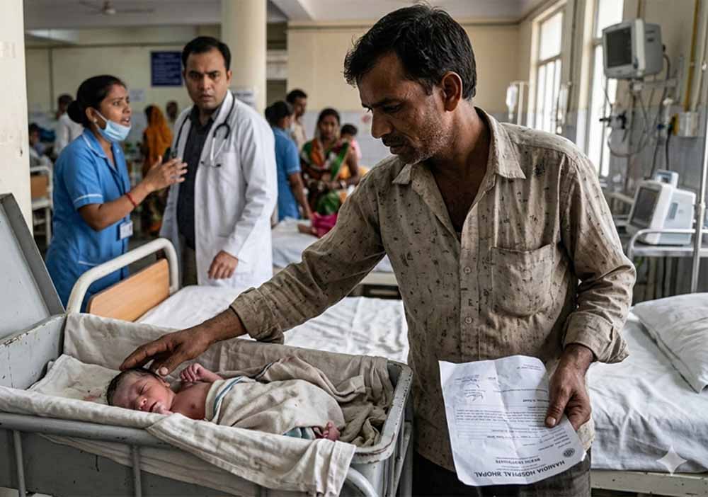अस्पताल की बड़ी गलती: नवजात को मृत बताकर सौंपा शव, पिता ने देखा तो जिंदा था बच्चा