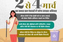 2 से 4 मार्च तक समस्त ग्राम पंचायतों में चलेगा स्वच्छता अभियान