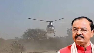 कानून मंत्री के हेलीकॉप्टर में अचानक धुआं, लखनऊ में इमरजेंसी लैंडिंग