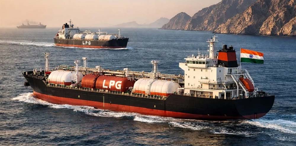 स्ट्रेट ऑफ होर्मुज से राहत: दो भारतीय LPG जहाजों को मिला सुरक्षित गुजरने का परमिट