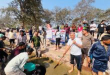 मंत्री परमार ने चित्रकूट स्थित पंचवटी घाट पर किया श्रमदान