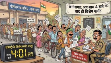 छत्तीसगढ़ में रजिस्ट्री के नियम बदले: अब शाम 4 बजे के बाद मिलेंगे स्पेशल अपॉइंटमेंट स्लॉट
