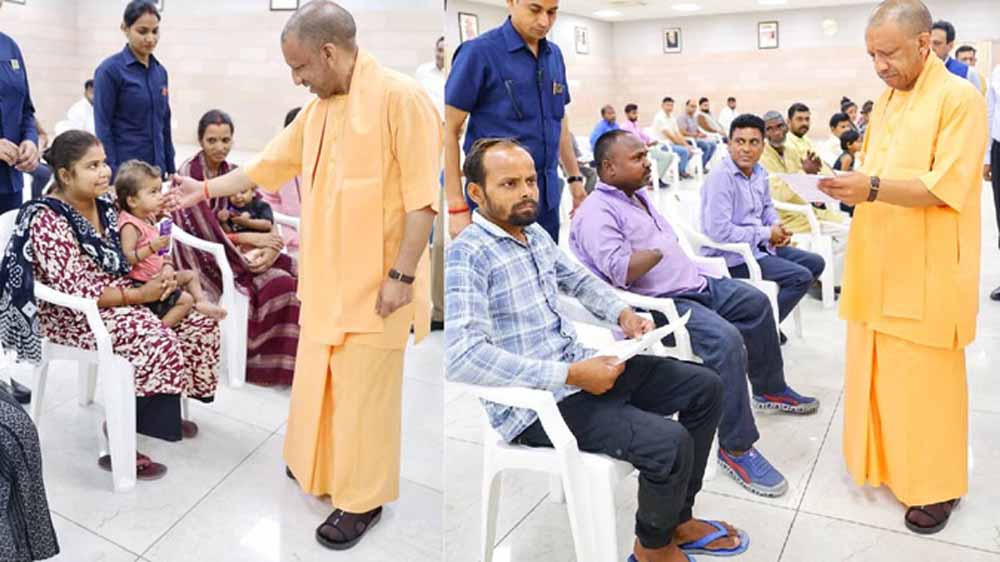 सीएम योगी  का जनता दर्शन, फरियादियों की समस्याओं पर सख्त निर्देश