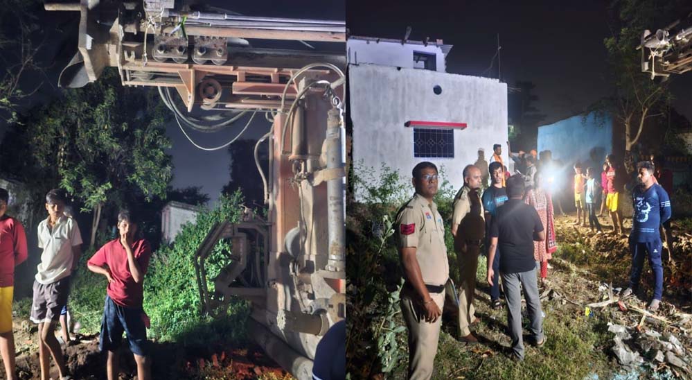 अवैध बोर खनन पर सख्ती : तुरकाडीह में कार्रवाई, बोर मशीन जब्त