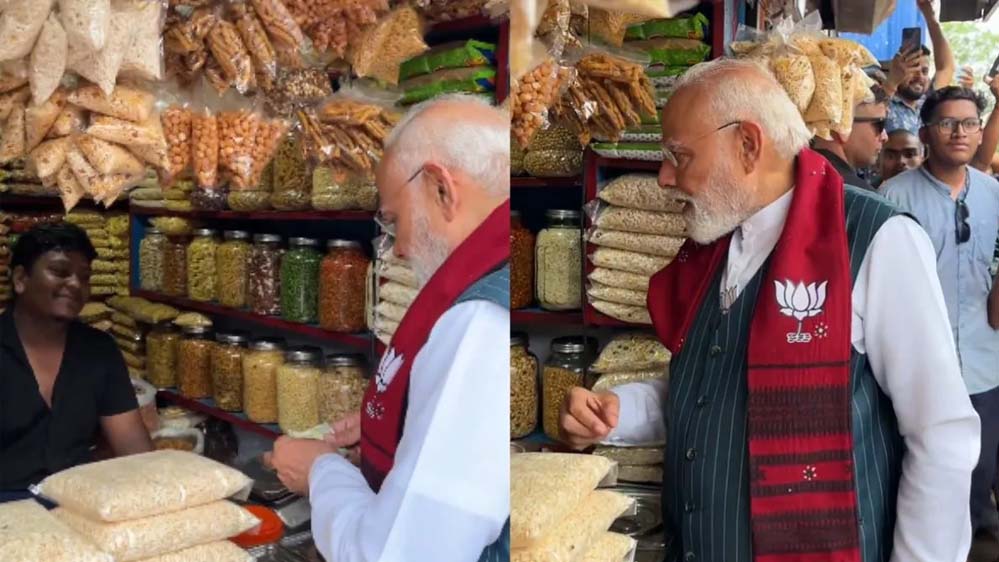 पीएम मोदी ने झालमुड़ी खाने से पहले दुकानदार को दिए 10 रुपये, लेकिन जेब से निकले थे इतने नोट