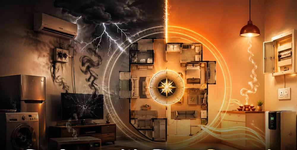 घर में इलेक्ट्रिक खराबी: वास्तु में वास्तु दोष से जुड़ा माना गया कारण