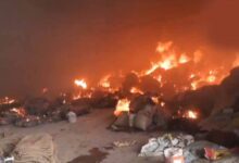 कांकेर राइस मिल में भीषण आग: लाखों का धान और बारदाना जलकर खाक