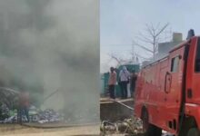 खंडवा वाणिज्यकर कार्यालय में भीषण आग, छुट्टी के दिन जले अहम दस्तावेज़