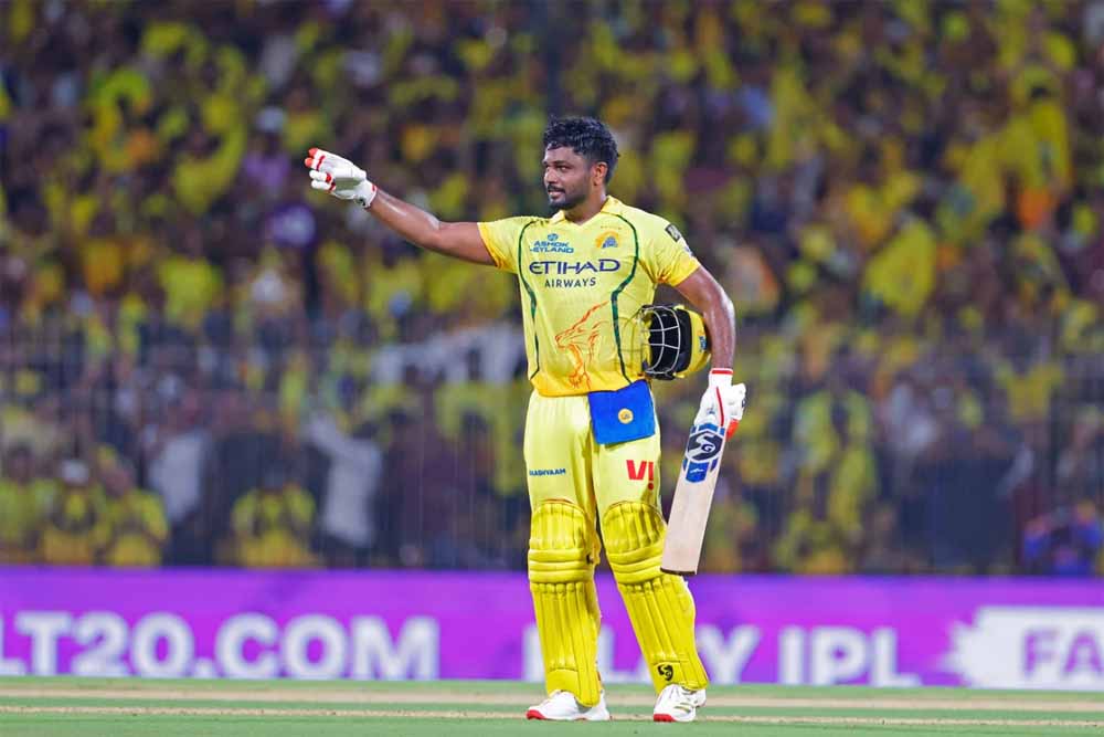 CSK vs DC: संजू ने 5 साल बाद IPL में जड़ा शतक; चेन्नई ने दिया 213 रनों का लक्ष्य