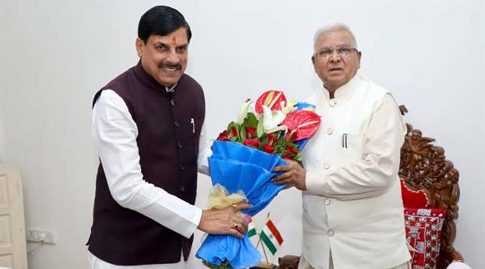 राज्यपाल पटेल से मुख्यमंत्री डॉ. यादव ने की सौजन्य भेंट