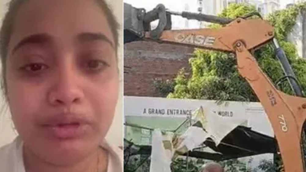 लखनऊ: सैलून मैनेजर रत्ना सिंह सुसाइड केस में आरोपी के अपार्टमेंट पर चला बुलडोजर