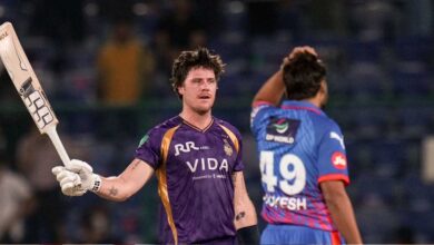 एलन की आंधी! KKR ने दिल्ली को हराया, लगातार चौथी जीत, शतक से तोड़े कई रिकॉर्ड एलन की आंधी! KKR ने दिल्ली को हराया, लगातार चौथी जीत, शतक से तोड़े कई रिकॉर्ड