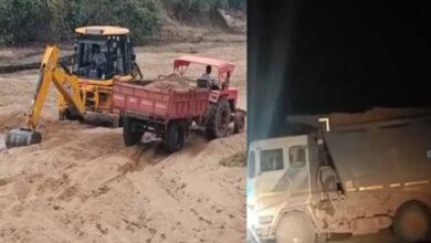 महानदी में अवैध खनन पर बड़ा प्रहार: नाकेबंदी के दौरान 14 ओवरलोड हाइवा जब्त