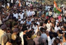 बिना अनुमति विरोध पर कार्रवाई: ग्रामीण कांग्रेस के 8 नेता गिरफ्तार