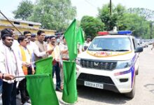 वित्त मंत्री  ओपी चौधरी ने रायगढ़ को मिली 16 अत्याधुनिक डायल-112 ईआरवी वाहनों को दिखाई हरी झंडी