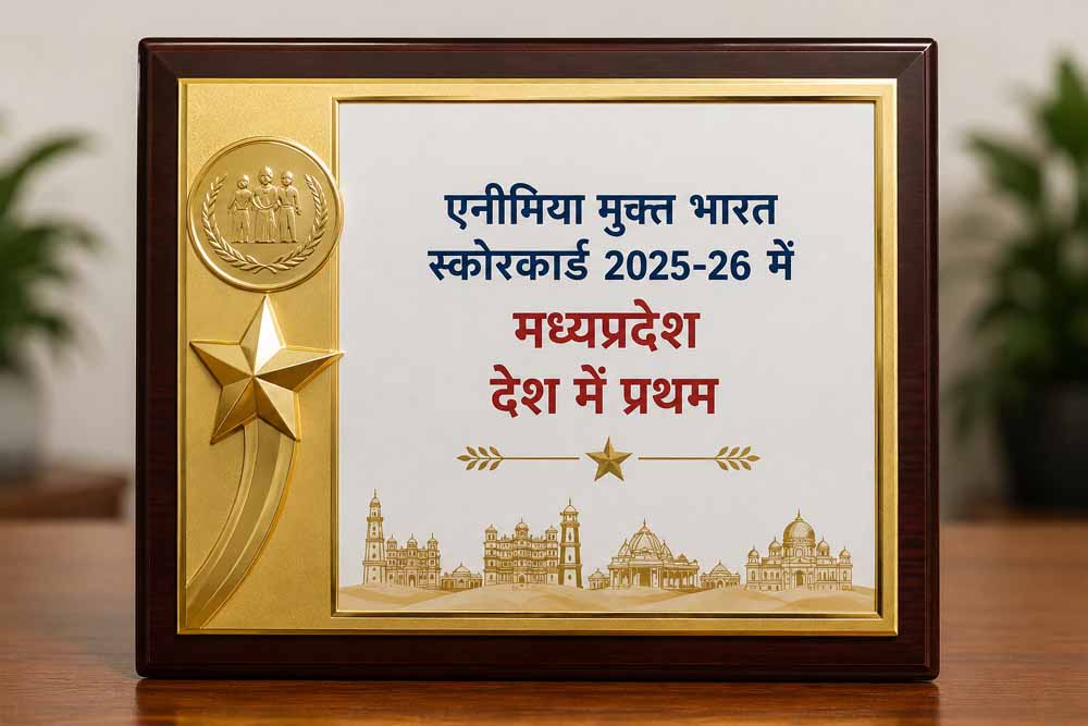 एनीमिया मुक्त भारत स्कोरकार्ड 2025-26 में मध्यप्रदेश देश में प्रथम