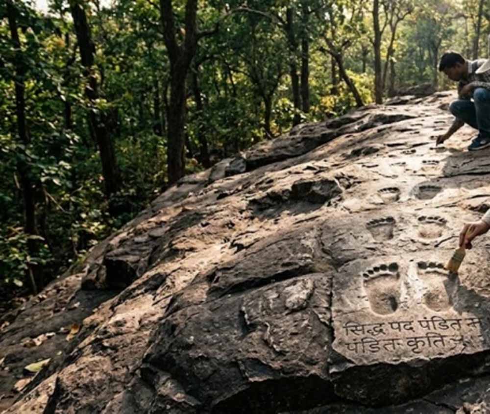 मध्यप्रदेश के जंगलों में 1000 साल पुराने पदचिन्ह, पुरातत्व विभाग की जांच जारी