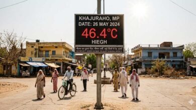 नौतपा का कहर: खजुराहो में पारा 46.4°C के पार, MP के कई जिलों में रेड अलर्ट जारी