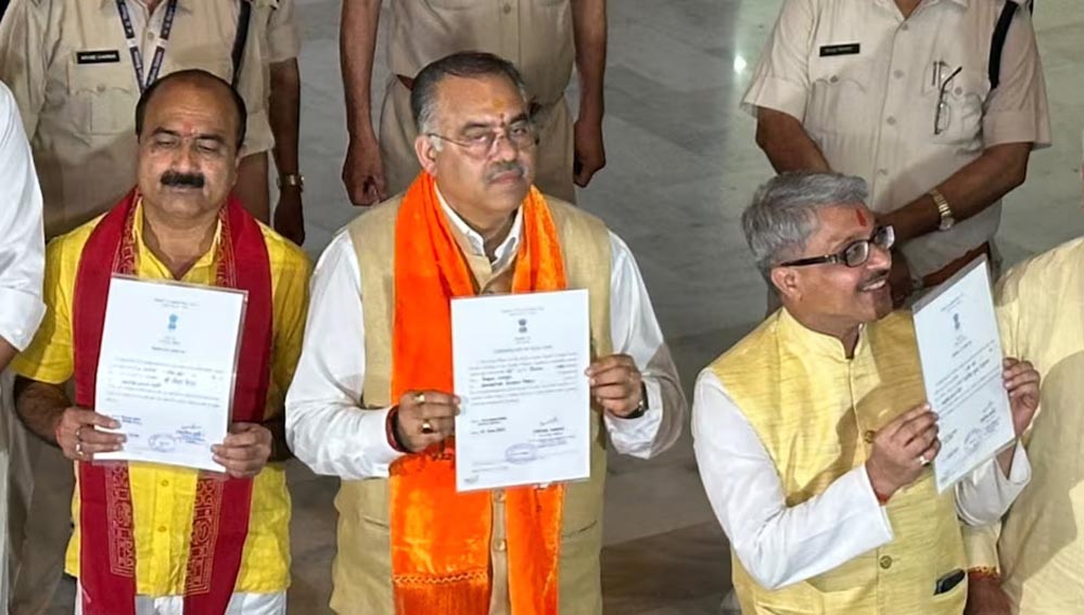 MP राज्यसभा चुनाव: BJP के तीन उम्मीदवार निर्विरोध निर्वाचित, रिटर्निंग अफसर ने सौंपे प्रमाण पत्र; मीनाक्षी मामले पर SC में कल सुनवाई