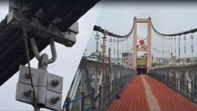 ओंकारेश्वर-ममलेश्वर झूला पुल की तार टूटी, सुरक्षा के मद्देनजर आवाजाही बंद