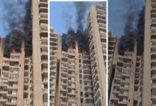 नोएडा में फिर AC ब्लास्ट से मची अफरा-तफरी, हाइराइज बिल्डिंग में लगी भीषण आग