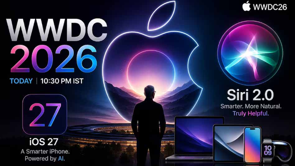 Siri से iOS 27 तक बड़ा बदलाव, WWDC में Apple दिखा सकता है AI का नया चेहरा Siri से iOS 27 तक बड़ा बदलाव, WWDC में Apple दिखा सकता है AI का नया चेहरा