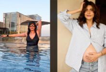 प्रेग्नेंसी में भी करिश्मा तन्ना का ग्लैमरस अंदाज, पूल पार्टी में मोनोकनी लुक ने बटोरी सुर्खियां