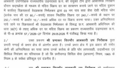 शराब की ओवररेटिंग पर सरकार सख्त, 4 आबकारी अधिकारी निलंबित, 8 को नोटिस जारी