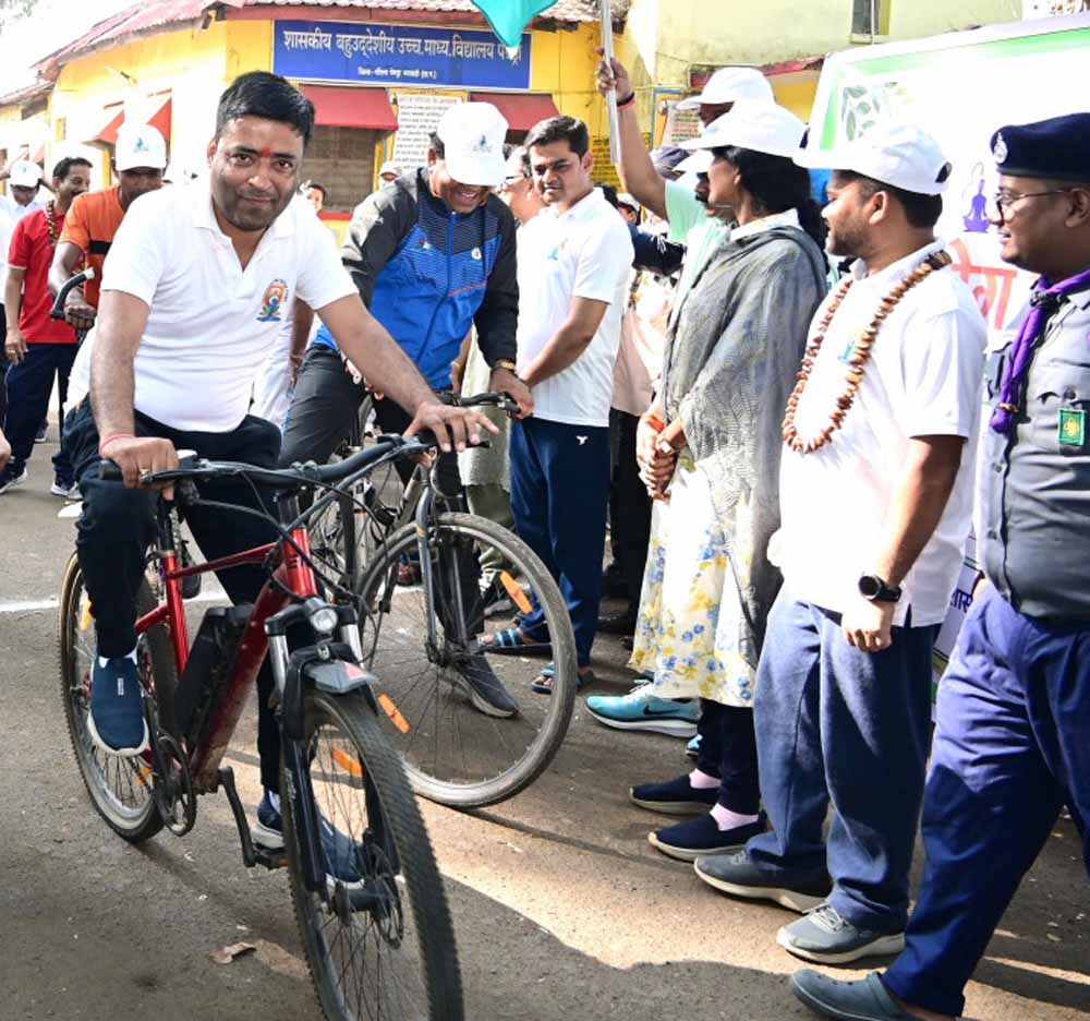 योग दिवस पर गौरेला-पेंड्रा-मरवाही में साइकिल रैली, फिटनेस और स्वास्थ्य का दिया संदेश