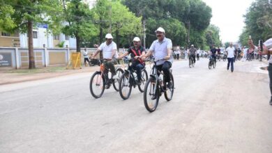उप मुख्यमंत्री  अरुण साव ने सायकल चलाकर फिट रहने और पर्यावरण संरक्षण का दिया संदेश