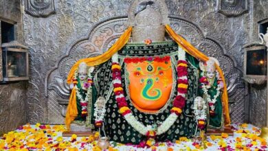 खजराना गणेश मंदिर में स्वर्णिम श्रृंगार, गणेशजी के साथ रिद्धि-सिद्धि भी पहनेंगी सोने के मुकुट