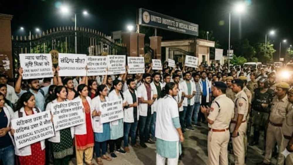 पन्ना की मेडिकल छात्रा की संदिग्ध मौत से हड़कंप, नाराज छात्रों ने किया जमकर हंगामा पन्ना की मेडिकल छात्रा की संदिग्ध मौत से हड़कंप, नाराज छात्रों ने किया जमकर हंगामा