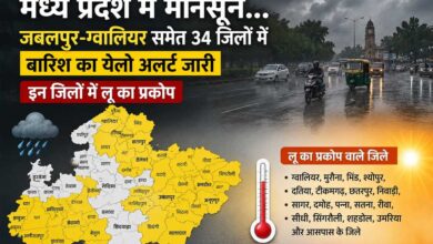 मध्य प्रदेश में मानसून की दस्तक, 34 जिलों में बारिश का येलो अलर्ट जारी